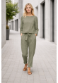 Keten Günlük Rahat Beli Kemerli Kadın İkili Takım Alt Üst