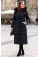 Günlük Kışlık Tam Boy Şişme Kadın Siyah Mont