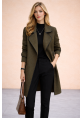 Kaşe Kadın Şık Tasarım Yaka Kaban ve Kemer