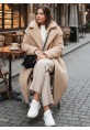 Peluş Kışlık Kadın Düğmeli Tüylü Ceket co03krem2