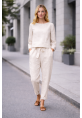 Yazlık Uzun Kol Bluz Pantolon İkili Keten Takım